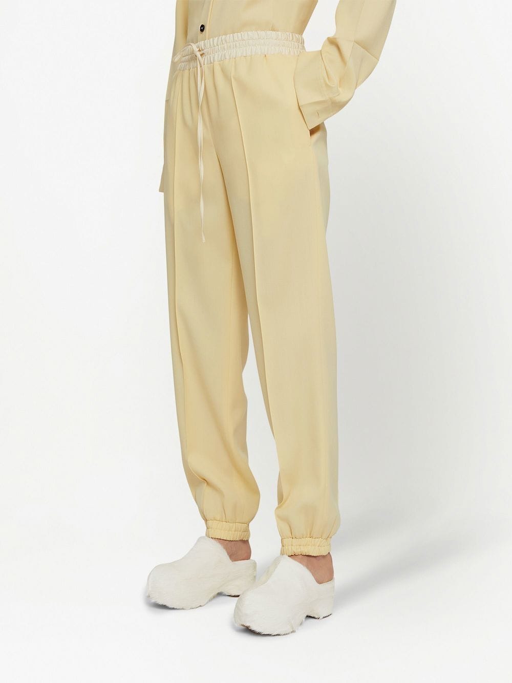 Yellow drawstring-fastening waist trousers - women - JIL SANDER